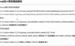 mysql注入句子,二、MySQL注入原理