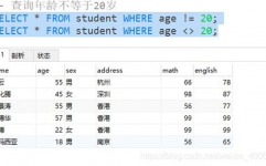 数据库查询年纪,SQL根底查询