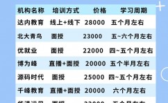python训练价格,了解不同类型课程的费用差异