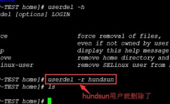 linux删去用户指令,linux新建用户并设置暗码指令